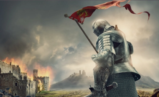 Crusader Knight Looks Back Crusader Knight Looks Back